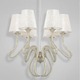 Prima 6 Light Chandelier - Chrome / White Prima 6 Light Chandelier - Chrome / White