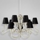 Prima 9 Light Chandelier - Chrome / Black