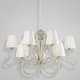 Prima 9 Light Chandelier - Chrome / White