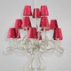 Prima 15 Light Chandelier - Chrome / Red