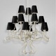 Prima 15 Light Chandelier - Chrome / Black