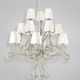 Prima 15 Light Chandelier - Chrome / White