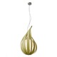 Raindrop Large Pendant - Nickel / Green Wood Raindrop Large Pendant - Nickel / Green Wood