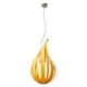 Raindrop Large Pendant - Nickel / Yellow Wood Raindrop Large Pendant - Nickel / Yellow Wood