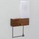 Cubo Right LED Wall Mount - Walnut / Aluminum / White Cubo Right LED Wall Mount - Walnut / Aluminum / White