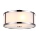 Uptown Semi Flush Mount - Chrome / Opal
