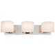Normandy 3 Light Vanity Wall - Chrome / Opal Normandy 3 Light Vanity Wall - Chrome / Opal