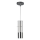 Tubuled 1-Light Pendant - Chrome / Clear