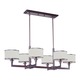 Nexus Single Tier Chandelier - Oil Rubbed Bronze / White