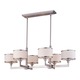 Nexus Single Tier Chandelier - Satin Nickel / White