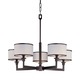 Nexus Single Tier Chandelier - Oil Rubbed Bronze / White