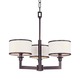 Nexus Single Tier Chandelier - Oil Rubbed Bronze / White