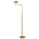 Aging Eye Metal Shade Swing Arm Floor Lamp - Antique Brass / 