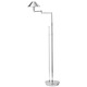 Aging Eye Metal Shade Swing Arm Floor Lamp - Chrome / 