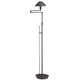 Aging Eye Metal Shade Swing Arm Floor Lamp - Hand Brushed Old Bronze / 