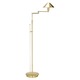 Aging Eye Metal Shade Swing Arm Floor Lamp - Polished Brass / 