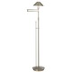 Aging Eye Metal Shade Swing Arm Floor Lamp - Satin Nickel / 