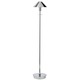 Aging Eye Metal Shade Floor Lamp - Chrome / 