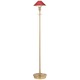 Aging Eye Glass Shade Floor Lamp - Antique Brass / Magma Red Aging Eye Glass Shade Floor Lamp - Antique Brass / Magma Red