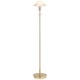 Aging Eye Glass Shade Floor Lamp - Brushed Brass / Alabaster Brown Aging Eye Glass Shade Floor Lamp - Brushed Brass / Alabaster Brown