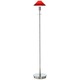 Aging Eye Glass Shade Floor Lamp - Chrome / Magma Red Aging Eye Glass Shade Floor Lamp - Chrome / Magma Red