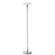 Aging Eye Glass Shade Floor Lamp - Chrome / Satin White Aging Eye Glass Shade Floor Lamp - Chrome / Satin White