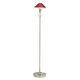Aging Eye Glass Shade Floor Lamp - Satin Nickel / Magma Red Aging Eye Glass Shade Floor Lamp - Satin Nickel / Magma Red