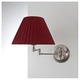 8164 Swing Arm Wall Lamp - Satin Nickel / Burgundy Wrap