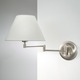 8164 Swing Arm Wall Lamp - Satin Nickel / Satin White
