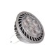 High Output LED MR16 GU5.3 8W 12VDC 25 deg 2700K - Aluminum / White