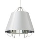 Freejack LED Mini Artic Pendant - Satin Nickel / Gloss White/Silver Freejack LED Mini Artic Pendant - Satin Nickel / Gloss White/Silver