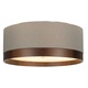 Topo Flush Mount Ceiling Light - Satin Nickel / Heather Gray / Walnut Topo Flush Mount Ceiling Light - Satin Nickel / Heather Gray / Walnut