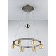 5556 Chandelier - Satin Nickel / Hammered Gold 5556 Chandelier - Satin Nickel / Hammered Gold