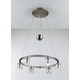 5556 Chandelier - Satin Nickel / Hammered Silver 5556 Chandelier - Satin Nickel / Hammered Silver