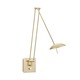 Bernie LED Reading Swing Arm Wall Lamp - Polished Brass/Brushed Brass / 
