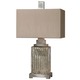 Canino Table Lamp - Brushed Aluminum / Bronze Linen Canino Table Lamp - Brushed Aluminum / Bronze Linen