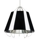 KL LED Artic Pendant - Satin Nickel / Gloss Black/Silver