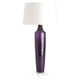 Wilhelmina Table Lamp - Amethyst Ribbed Glass / White