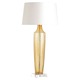 Wilhelmina Table Lamp - Amber Ribbed Glass / White