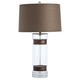 Garrison Table Lamp - Vintage Brass / Mushroom Brown Linen