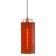 Ice Faceted Glass Pendant - Antique Brass / Amber 