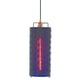 Ice Faceted Glass Pendant - Antique Brass / Midnight 