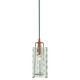 Ice Faceted Glass Pendant - Antique Brass / Clear