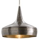 Mason Wide Pendant - Dark Silver/Brass / 