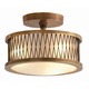 Optic Semi Flush Ceiling - Antique Brass / Frosted