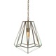 Edmond Hexagon Pendant - Antique Brass / Clear Edmond Hexagon Pendant - Antique Brass / Clear