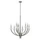 Splendor Chandelier - Brushed Nickel / Clear/Etched Splendor Chandelier - Brushed Nickel / Clear/Etched