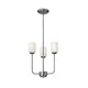 Harlow Chandelier - Polished Nickel / Etched Opal