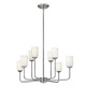 Harlow Chandelier - Polished Nickel / Etched Opal