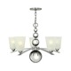 Zelda Chandelier - Polished Nickel / White Etched